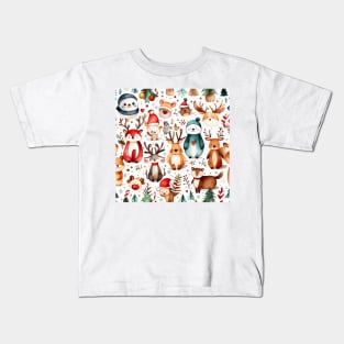 Christmas animal pattern Kids T-Shirt